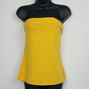 MKM Designs Mustard Strapless Polka Dot Camisole